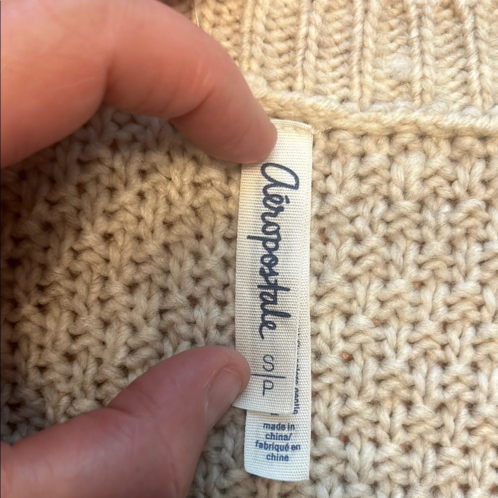 Aeropostale Beige Textured Sweater